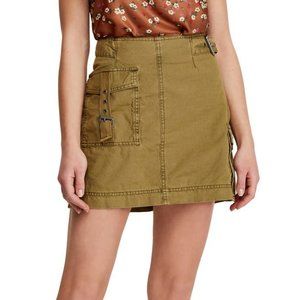 CLEARANCE Free People Green Erika Utility Canteen Skirt 10
